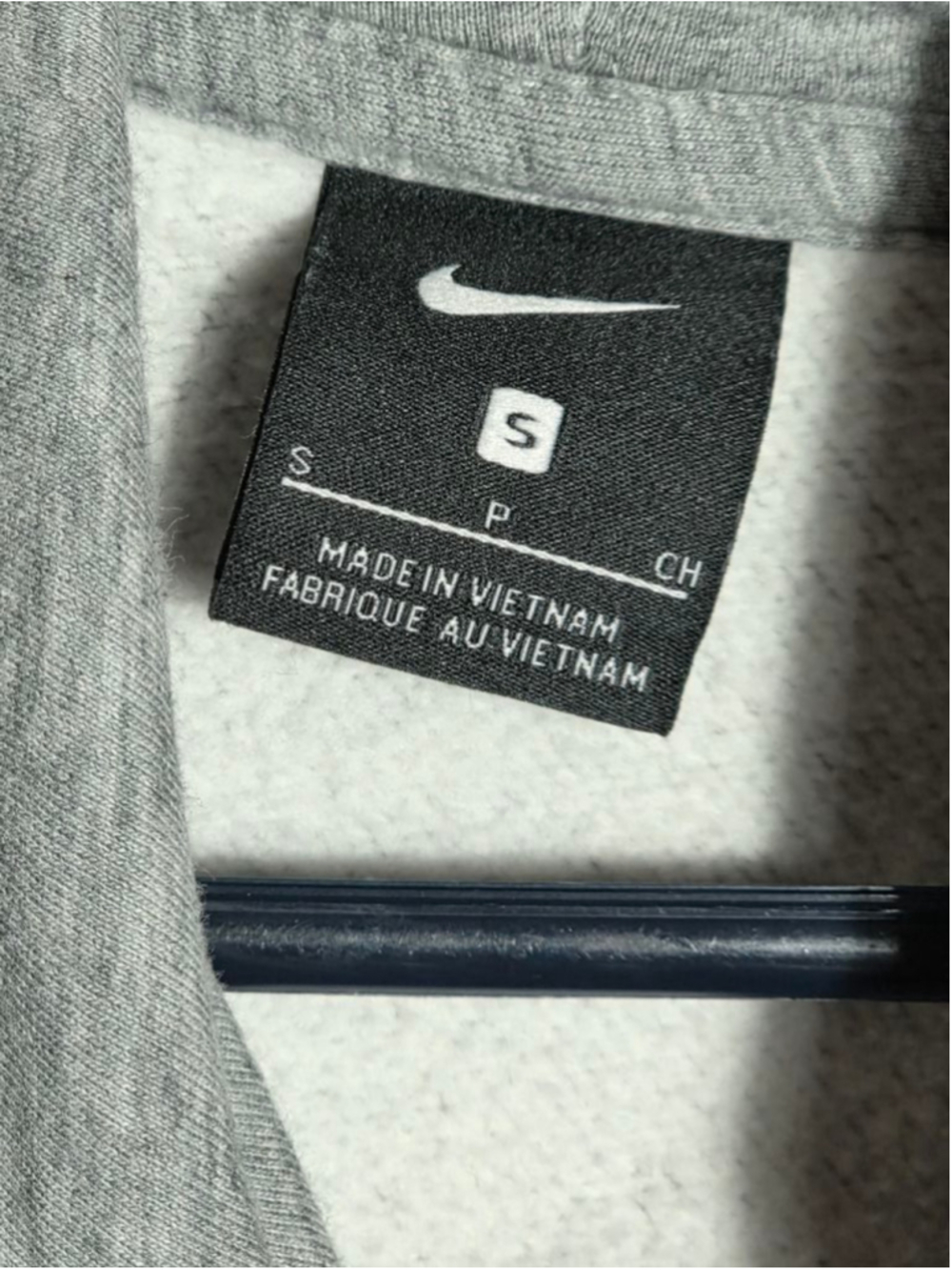 Women's Nike Gray Hoodie Sweatshirt with White Swoosh, Size S Athletic - Picture 3 of 4